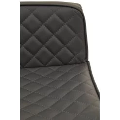 Baina Dark Grey And Chrome Square Base Bar Stool -Lifestyle Haven Shop noosa co dining baina dark grey and chrome square base bar stool house of isabella uk 42934331081011