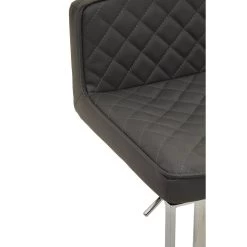 Baina Dark Grey And Chrome Square Base Bar Stool -Lifestyle Haven Shop noosa co dining baina dark grey and chrome square base bar stool house of isabella uk 42934331343155