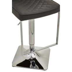 Baina Dark Grey And Chrome Square Base Bar Stool -Lifestyle Haven Shop noosa co dining baina dark grey and chrome square base bar stool house of isabella uk 42934331375923