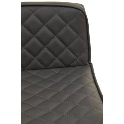 Baina Dark Grey And Chrome Square Base Bar Stool -Lifestyle Haven Shop noosa co dining baina dark grey and chrome square base bar stool house of isabella uk 42934331474227