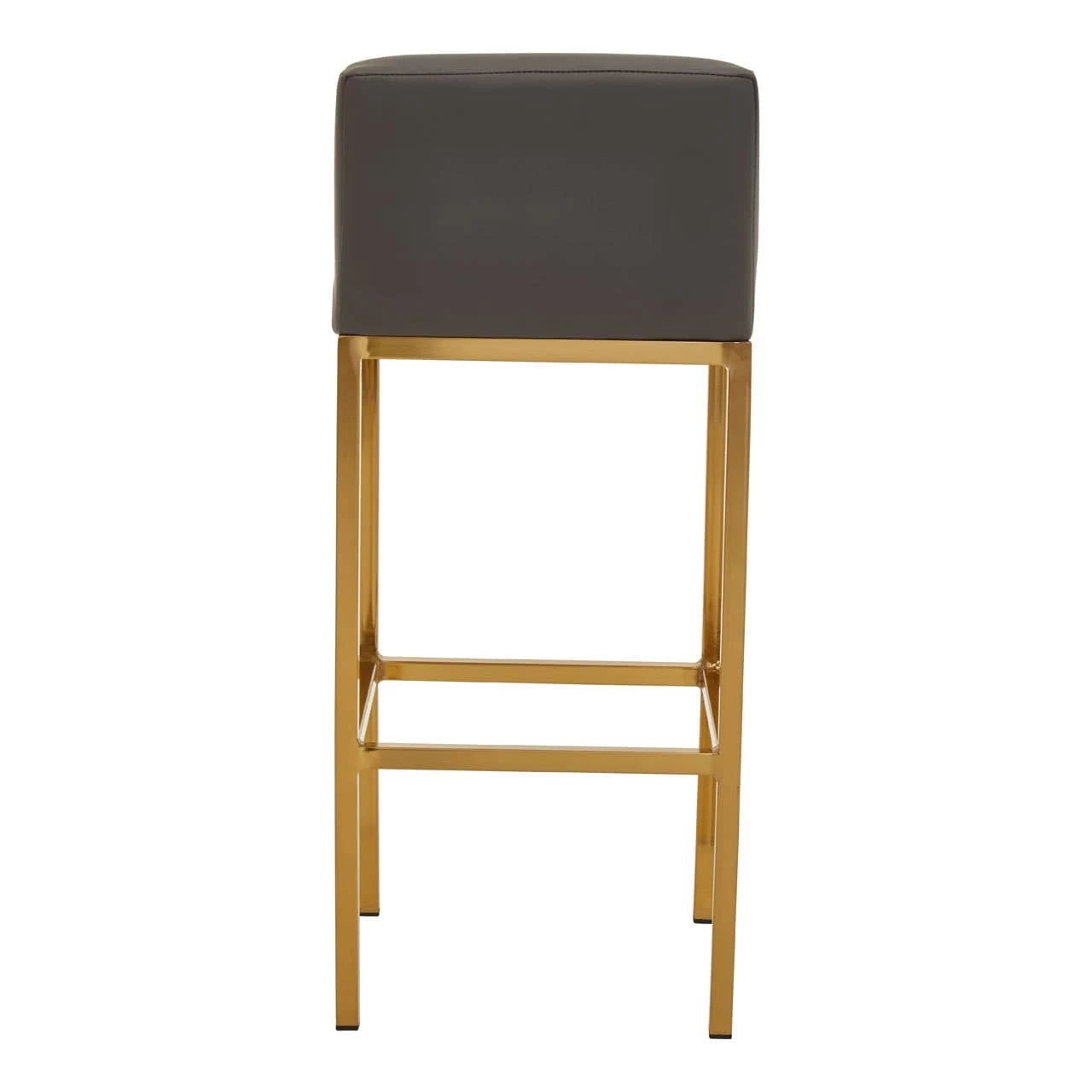 Baina Dark Grey Pu And Gold Finish Bar Chair 5 Baina Dark Grey Pu And Gold Finish Bar Chair - Image 5