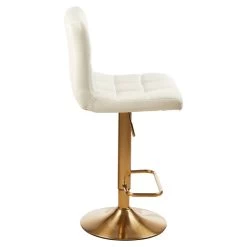 Baina Gold And White Finish Bar Stool -Lifestyle Haven Shop noosa co dining baina gold and white finish bar stool house of isabella uk 42933629190451