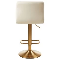Baina Gold And White Finish Bar Stool -Lifestyle Haven Shop noosa co dining baina gold and white finish bar stool house of isabella uk 42933629223219