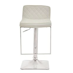 Lifestyle Haven Shop -Lifestyle Haven Shop noosa co dining baina white and chrome bar stool with square base house of isabella uk 42934317678899