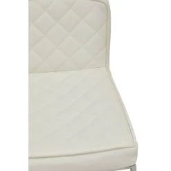 Baina White And Chrome Bar Stool With Square Base -Lifestyle Haven Shop noosa co dining baina white and chrome bar stool with square base house of isabella uk 42934317842739