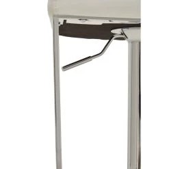 Baina White And Chrome Bar Stool With Square Base -Lifestyle Haven Shop noosa co dining baina white and chrome bar stool with square base house of isabella uk 42934317875507