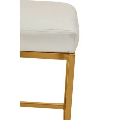 Baina White Pu And Gold Finish Bar Stool 13 Baina White Pu And Gold Finish Bar Stool -Lifestyle Haven Shop noosa co dining baina white pu and gold finish bar stool house of isabella uk 42934298738995