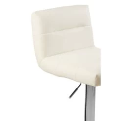 Baina White Seat Bar Stool With Chrome Base -Lifestyle Haven Shop noosa co dining baina white seat bar stool with chrome base house of isabella uk 42933626339635