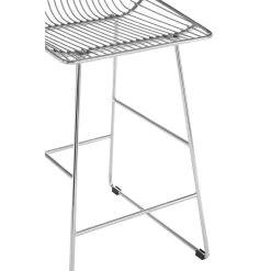 District Chrome Metal Wire Tapered Bar Chair -Lifestyle Haven Shop noosa co dining district chrome metal wire tapered bar chair house of isabella uk 42935074849075