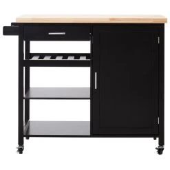 Frankfurt Black Kitchen Trolley