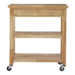 Glenn Tropical Hevea Wood Kitchen Trolley