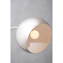 Karter Floor Chrome Finish Lamp With White Base -Lifestyle Haven Shop noosa co lighting karter floor chrome finish lamp with white base house of isabella uk 42936833442099