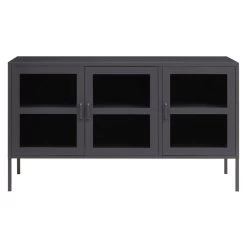 Acier Three Door Grey Sideboard