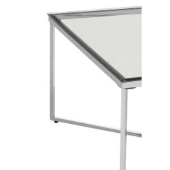 Allez Silver Finish Cross Base End Table -Lifestyle Haven Shop noosa co living allez silver finish cross base end table house of isabella uk 31005557588022