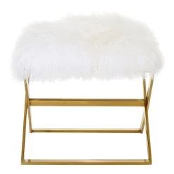 Anafi White Sheepskin Stool -Lifestyle Haven Shop noosa co living anafi white sheepskin stool house of isabella uk 42935885365555