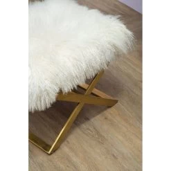 Anafi White Sheepskin Stool -Lifestyle Haven Shop noosa co living anafi white sheepskin stool house of isabella uk 42935885529395