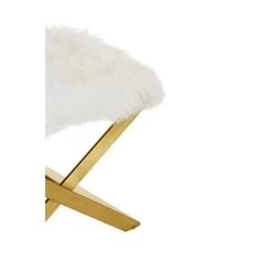 Anafi White Sheepskin Stool -Lifestyle Haven Shop noosa co living anafi white sheepskin stool house of isabella uk 42935885627699