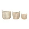 Argento Set Of Three Kubu Natural Rattan Laundry Baskets