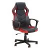Black And Red Pu Home Office Chair