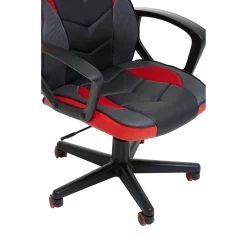Black And Red Pu Home Office Chair -Lifestyle Haven Shop noosa co living black and red pu home office chair house of isabella uk 42934049997107