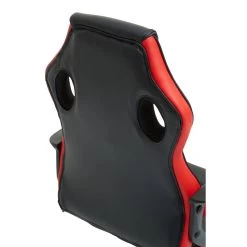 Black And Red Pu Home Office Chair -Lifestyle Haven Shop noosa co living black and red pu home office chair house of isabella uk 42934050029875