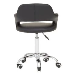 Black Pu Home Office Chair With Curved Back 9 Black Pu Home Office Chair With Curved Back -Lifestyle Haven Shop noosa co living black pu home office chair with curved back house of isabella uk 42934016213299