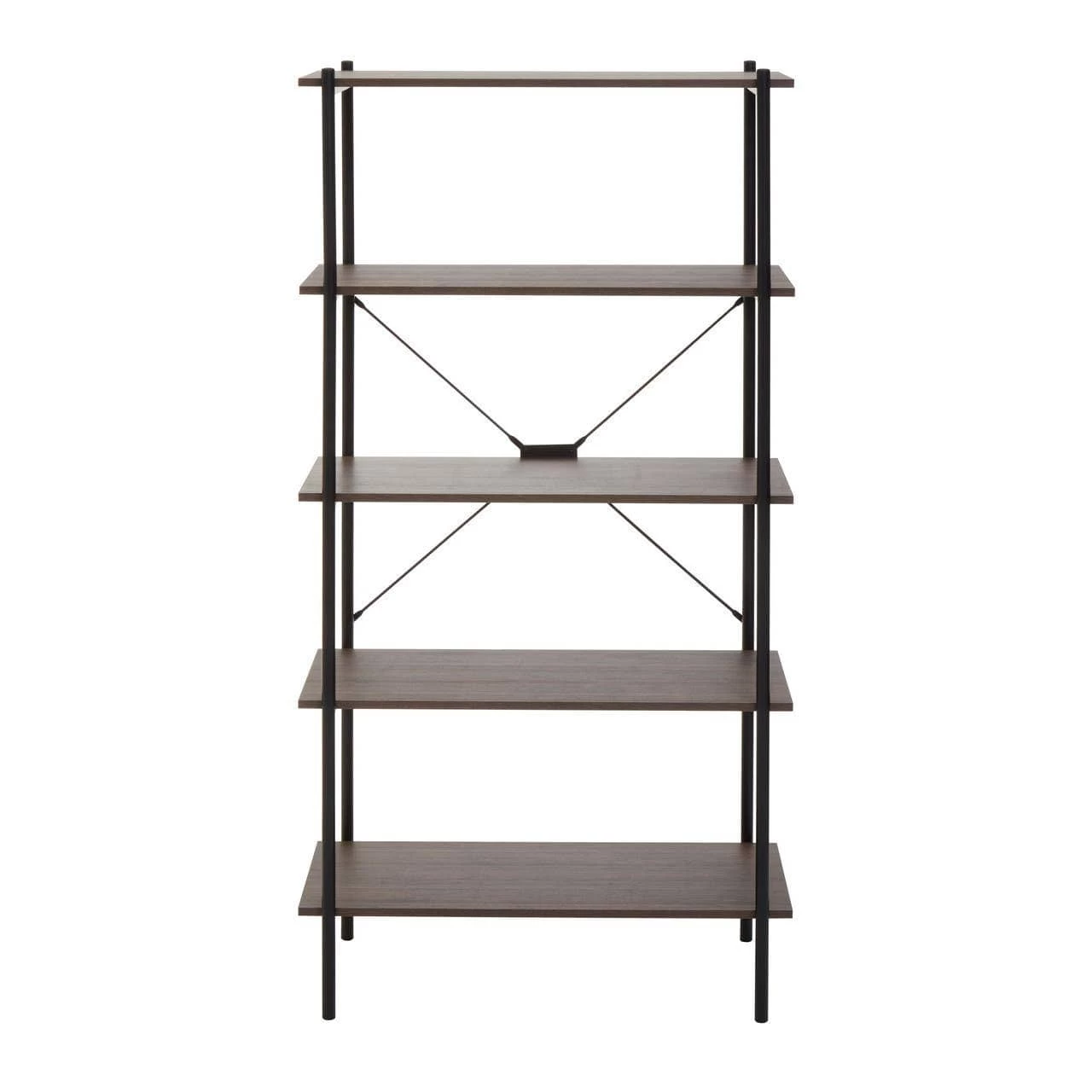 Bradbury Five Tier Dark Oak Shelf Unit 2 Bradbury Five Tier Dark Oak Shelf Unit - Image 2