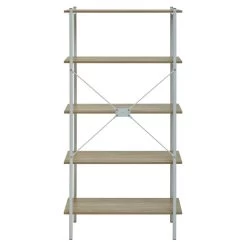 Bradbury Five Tier Natural Oak Shelf Unit -Lifestyle Haven Shop noosa co living bradbury five tier natural oak shelf unit house of isabella uk 42934130213171