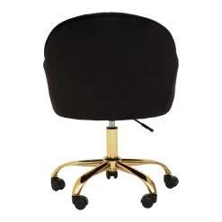 Brent Black Velvet And Gold Base Home Office Chair -Lifestyle Haven Shop noosa co living brent black velvet and gold base home office chair house of isabella uk 42934601613619