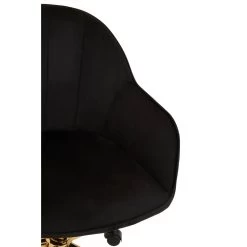 Brent Black Velvet And Gold Base Home Office Chair -Lifestyle Haven Shop noosa co living brent black velvet and gold base home office chair house of isabella uk 42934601711923