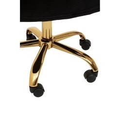 Brent Black Velvet And Gold Base Home Office Chair -Lifestyle Haven Shop noosa co living brent black velvet and gold base home office chair house of isabella uk 42934601777459