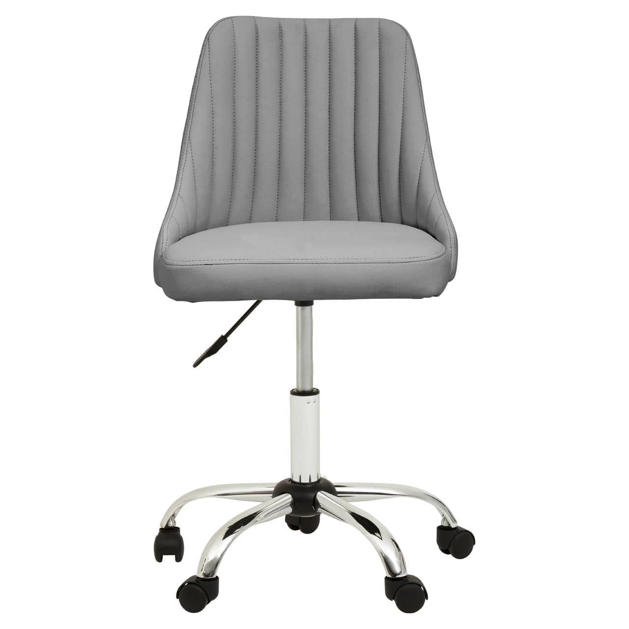 Brent Grey Leather Effect Home Office Chair 2 Brent Grey Leather Effect Home Office Chair - Image 2