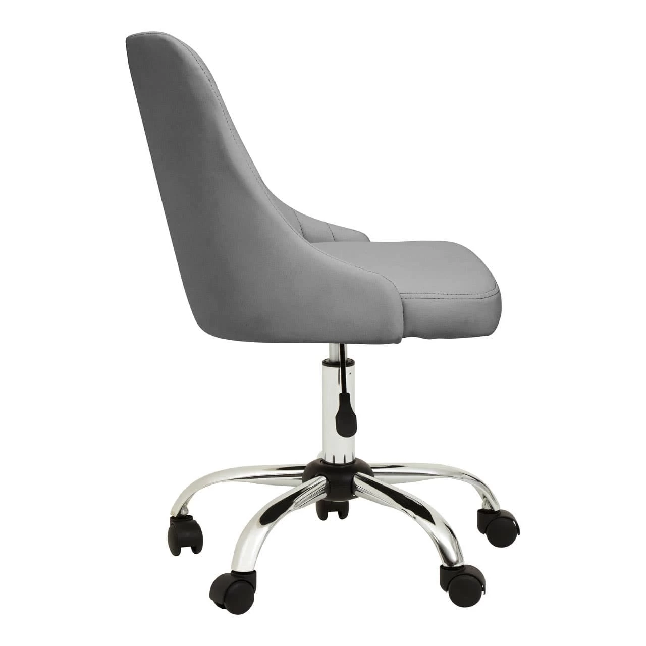 Brent Grey Leather Effect Home Office Chair 3 Brent Grey Leather Effect Home Office Chair - Image 3