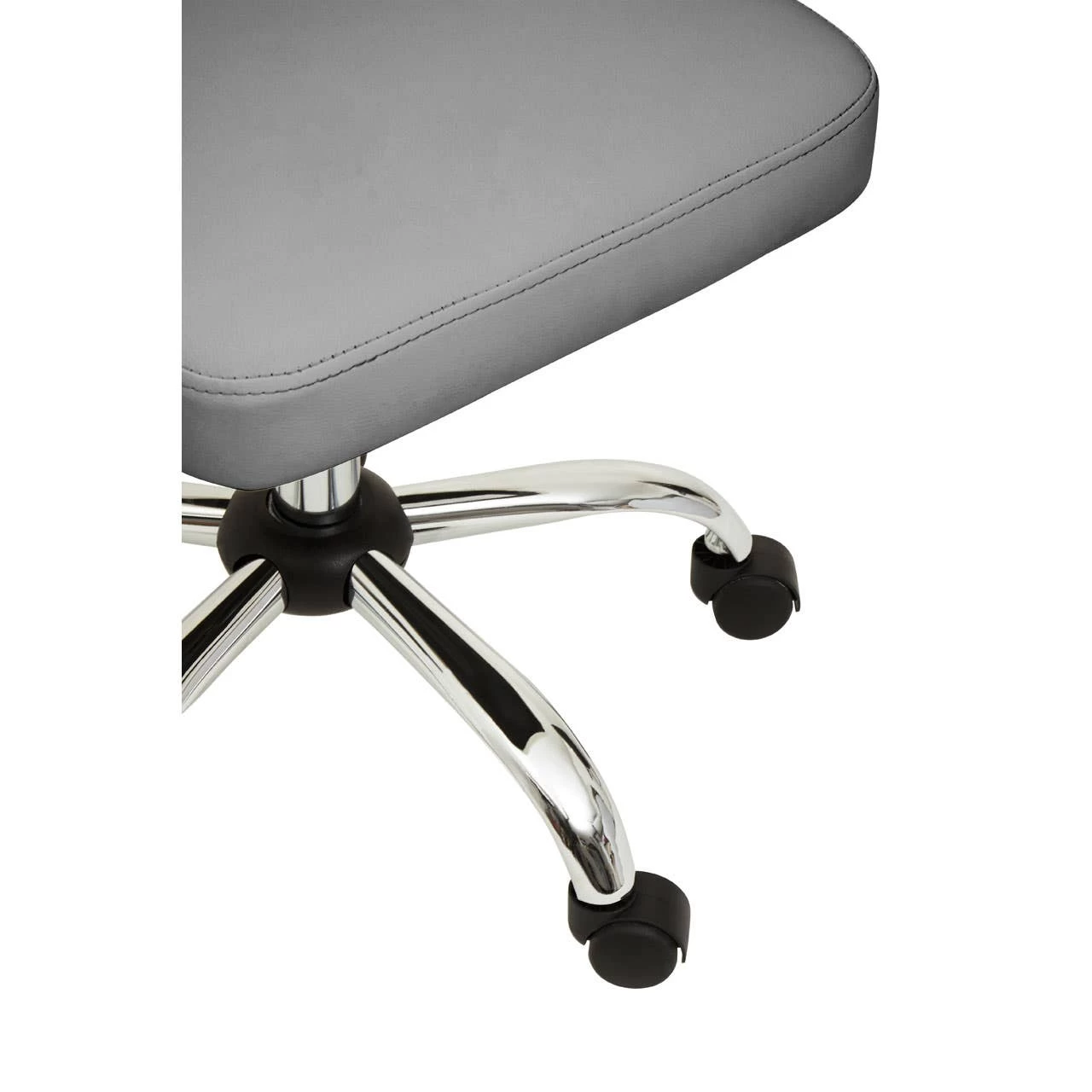 Brent Grey Leather Effect Home Office Chair 6 Brent Grey Leather Effect Home Office Chair - Image 6