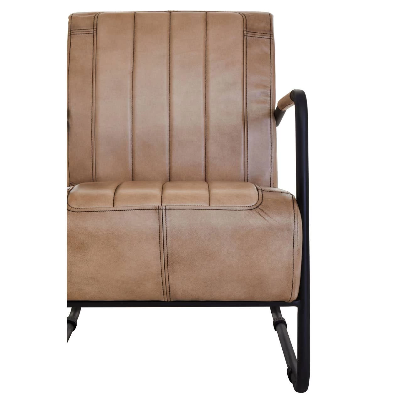 Buffalo Grey Leather Armchair 5 Buffalo Grey Leather Armchair - Image 5