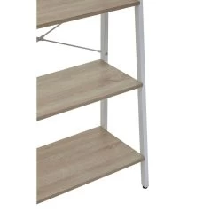 Cadburly Four Tier Natural Oak Veneer Ladder Shelf Unit -Lifestyle Haven Shop noosa co living cadburly four tier natural oak veneer ladder shelf unit house of isabella uk 31006315020342
