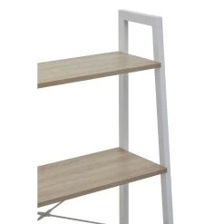 Cadburly Four Tier Natural Oak Veneer Ladder Shelf Unit -Lifestyle Haven Shop noosa co living cadburly four tier natural oak veneer ladder shelf unit house of isabella uk 31006315053110