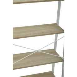Cadburly Four Tier Natural Oak Veneer Ladder Shelf Unit -Lifestyle Haven Shop noosa co living cadburly four tier natural oak veneer ladder shelf unit house of isabella uk 31006315118646
