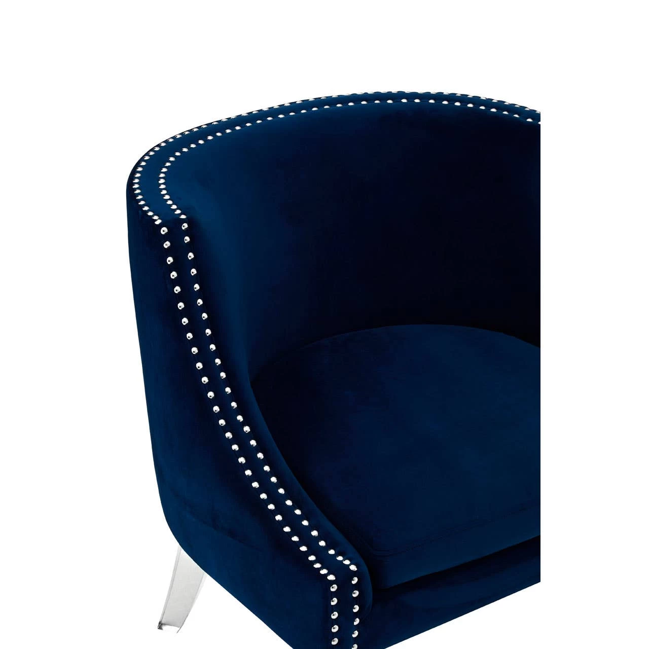 Clarence Blue Curved Chair 5 Clarence Blue Curved Chair - Image 5