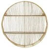 Enzo Gold Wire Round Wall Shelf