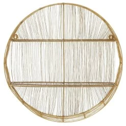 Enzo Gold Wire Round Wall Shelf