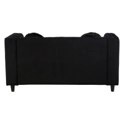 Farah 2 Seat Black Velvet Sofa 10 Farah 2 Seat Black Velvet Sofa -Lifestyle Haven Shop noosa co living farah 2 seat black velvet sofa house of isabella uk 42933401813299