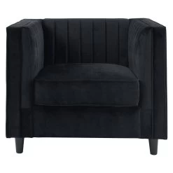 Farah Black Velvet Chair