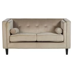 Felisa 2 Seat Mink Velvet Sofa