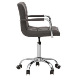 Grey Home Office Chair With Swivel Base -Lifestyle Haven Shop noosa co living grey home office chair with swivel base house of isabella uk 42934026043699