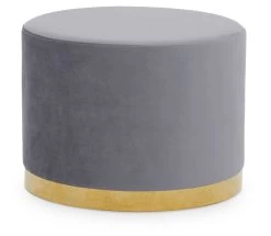 Hagen Grey And Gold Round Stool