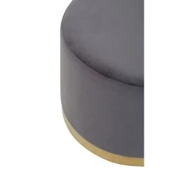 Hagen Grey And Gold Round Stool -Lifestyle Haven Shop noosa co living hagen grey and gold round stool house of isabella uk 42941325443379