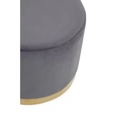 Hagen Grey And Gold Round Stool -Lifestyle Haven Shop noosa co living hagen grey and gold round stool house of isabella uk 42941325476147