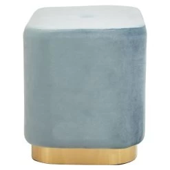 Hartford Blue Stool With Matte Gold Base -Lifestyle Haven Shop noosa co living hartford blue stool with matte gold base house of isabella uk 42938944389427