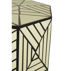 Hassa Ivory & Black Stool -Lifestyle Haven Shop noosa co living hassa ivory black stool house of isabella uk 42935888118067